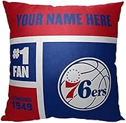 Northwest NBA Personalized Pillow, 18" x 18", Philadelphia 76ers-