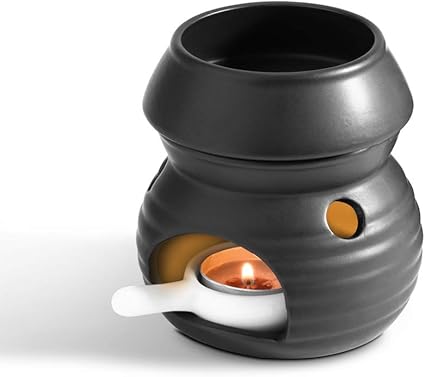 Amazon Co Jp Comsaf アロマポット 陶器 アロマキャンドルホルダー キャンドルバーナー アロマバーナー アロマディフューザー マット ブラック ドラッグストア