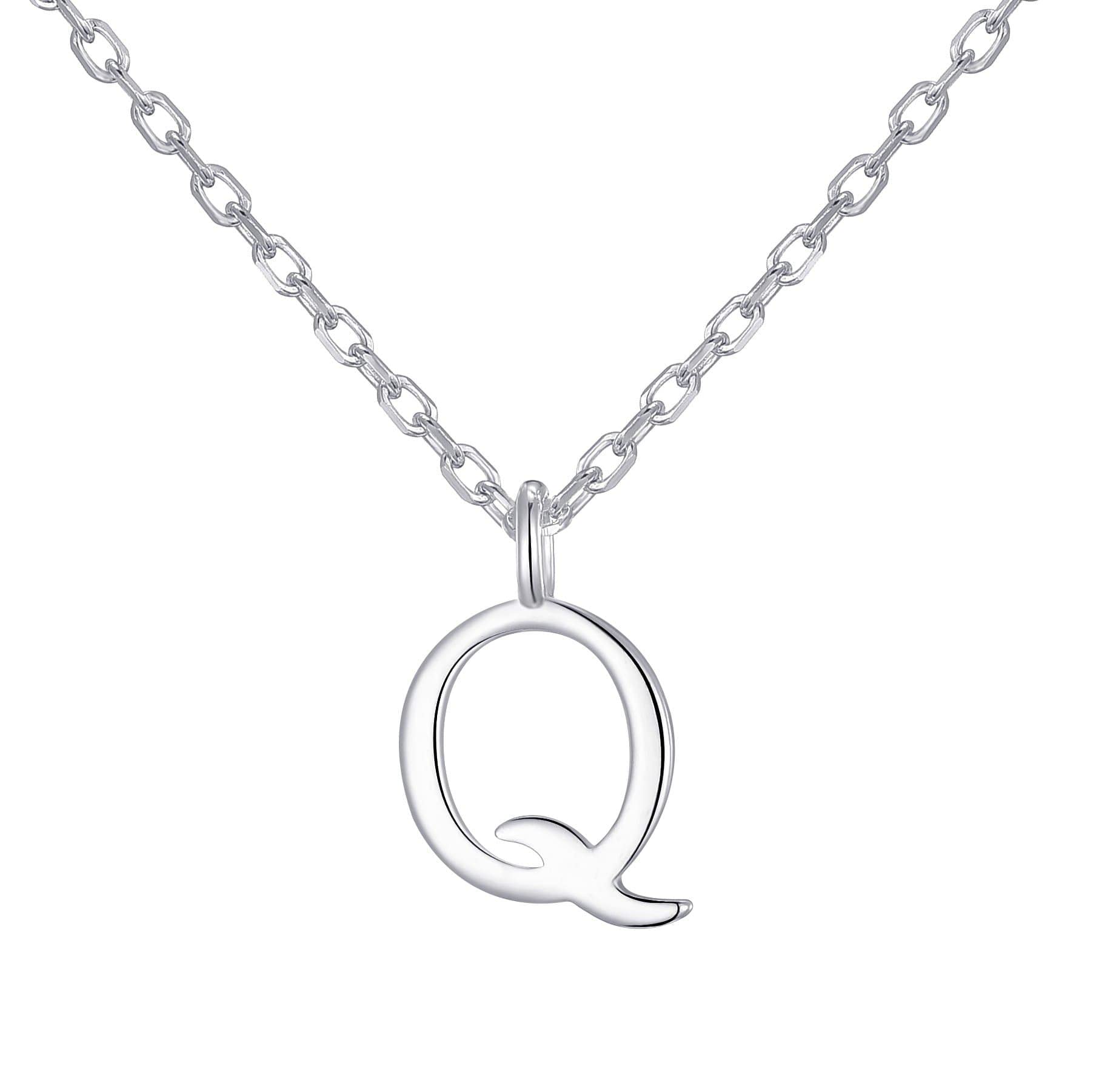 Philip Jones Sterling Silver Initial Q Necklace
