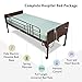 Full Electric Hospital Bed with innerspring Mattress and Full Rails Included - for Home Care Use and Medical Facilities - Fully Adjustable, Easy Transport Casters, Remote - 80