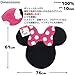 Disney Minnie Mouse XOXO Black/Pink/White Cotton Tufted Bath Rug