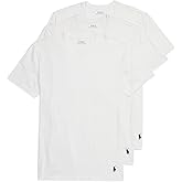 Polo Ralph Lauren Mens 4d Flex Cooling Ventilation Cotton Modal Crew Undershirts, 3-Pack