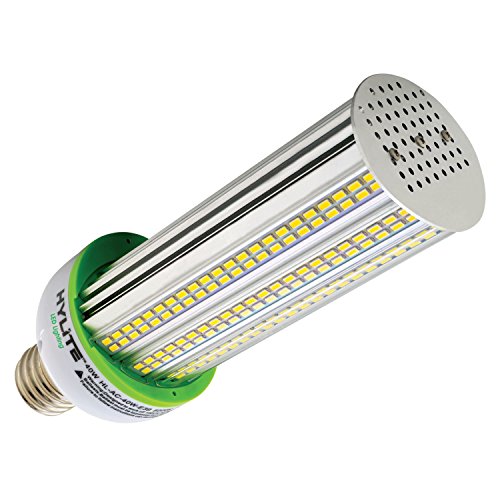 HL-AC-40 W-E39-50K Arc-Cob, 250 W Equivalent, 5000K, 7316 Lumens, Ballast Bypass Direct Wiring 120V-277V, Mogul (EX39) Base, Hid Retrofit, IP 65, UL and Dlc Listed, CE Certified, Free 20kA Surge Protection
