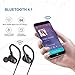 F-HeeBin Bluetooth Headphones Lightweight V4.1 Wireless Sport Stereo In-Ear Noise Cancelling Sweatproof Headset 8-Hour Playing Time with Mic, Premium Bass Sound, Secure Fit for Running (Black)