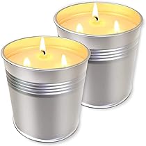 Lot De 8 Bougies à La Citronnelle Topsics - Cire De Soja Naturelle, Parfum Agréable, 10-12h De Combustion, Parfaites Pour Terrasse, Jardin Et Camping