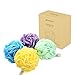 JCMASTER Shower Loofah Sponge Pouf, Large Bath Pouf Mesh Sponge for a Luxurious Bath, 75g, 4 Pack