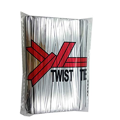 H-Laner 600Pcs 4Inches Metallic Twist Ties – Silver
