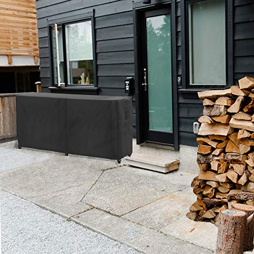 EVEDM Log Rack Covers Waterproof Firewood Rack Cover 8 FT, Heavy Duty