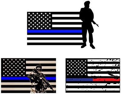 3 different Style American Flag Sticker Vinyl Stickers Tactical Military Car Sticker 4 "x2.5"/3M material