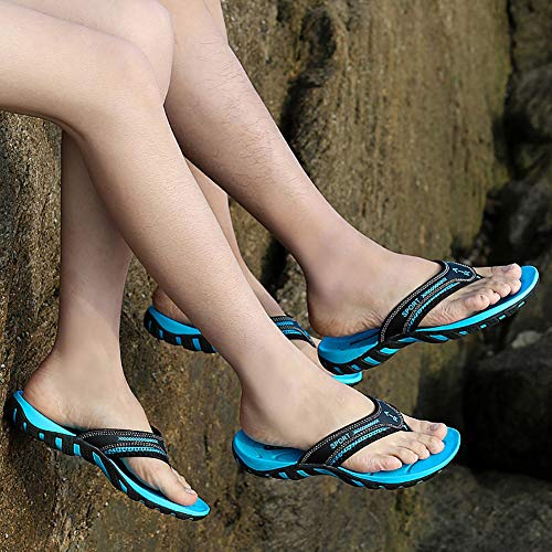 TUOBUQU Mens Leather Flip Flops Beach Thong Sandals Outdoor Flip Flops