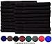 MAGTEX Black Salon Towel, Pack of 24 (16 x 27 Inches) Non-Bleach Proof - Highly Absorbent 100% Cotton Hand Towels Quick Dry & Easy Care Cotton Towels for Gym, Spa, and Home
