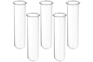 BEBEMOKO 5Pcs Clear Glass Propagation Tubes Propagation vase for Hydroponic Plants Floral Water Tubes for Home Office Floral 
