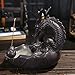 MAYAGU Ceramic Art Craft Carp Dragon Smoke Backflow Incense Burner Holder + 10 Cones