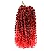 Ombre Color Marlybob Crochet Braiding Hair ELEGANT MUSES Afro Kinky Curly Jerry Curl Braids Kanekalon Synthetic Hair (8