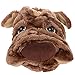 Silver Lilly Dog Slippers - Novelty Plush Comfortable Animal Bulldog Slippers for Kids & Adults (Light Brown, Large)