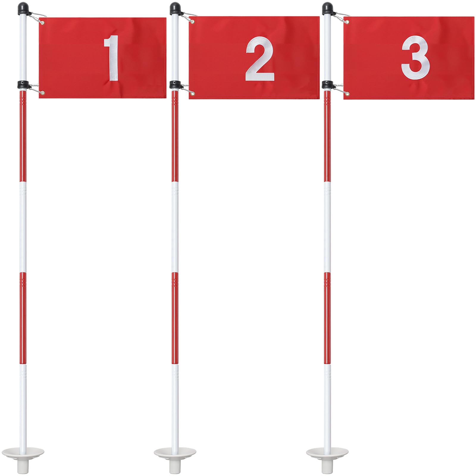 Photo 1 of Golf Flagstick for Yard, Golf Flag for Putting Green, Portable 5-Section Design Golf Pin Flag for Backyard Practice