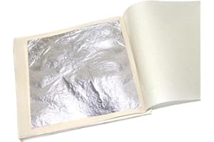 Gold Leaf Company 20Pcs Silver Leaf Sheets 2.4"x3" Edible Silver Leaf Pure Silver Leaf for Beauty Routine and Makeup, Bakery and Pastry,Cake Decoration, Chocolates and Gilding DIY