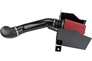 PHILTOP AUTOSITY Cold Air Intake Kit Compatible with 2003-2009 Hum-mer H2 DRSS-5075, Filters System Kits Aluminum Polished High Flow