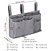 TOPWOOZU Bedside Organizer Caddy Hanging Storage Bag Holder 8 Pockets Bed Rails Dorm Rooms Bunk Beds Apartments Bathrooms Gray