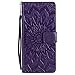 Urberry Embroidery Wallet Case for Samsung Galaxy Note 8 with a Screen Protector (Purple)