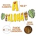 K-Musculo Aloha Banner Luau Party Supplies - Hawaiian Party Decorations - Luau Party Decorations - Already Assembled Large Size Aloha Sign Hawaiian Decor for Tropical Pool Jungle Party