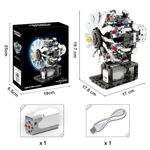 Blocos de Montar Construção de Motor V8 Modelo Brinquedos (558 Peças)