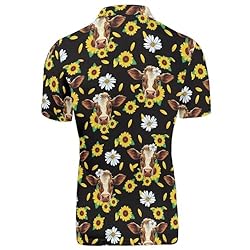 HUGS IDEA Sunflower Cow Print Men's Outdoor Sport