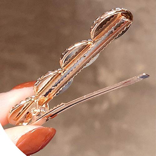 image for Messen Crystal Hair Clips for Women Glitter Sparkly Round Hairgrip Duc