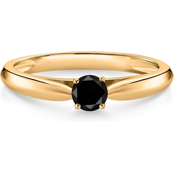 Anillo De Compromiso Para Mujer, Oro 585 De 14 Quilates, Diamante