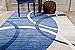 Persian-Rugs 3895 Blue Swirls 7'10 x 10'6 Modern Abstract Area Rug Carpet