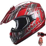 ATV Motocross Off Road Helmet Combo A28 Wine