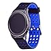 Moretek Quick Release Smartwatch Bands for Samsung Gear S2 Classic and Moto 360 2nd Mens 42mm Replacement Strap (BlackBlue)