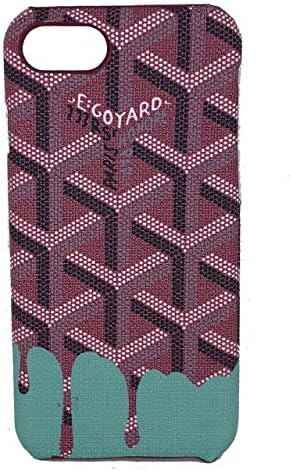 iPhone Xs & iPhone X Luxury Fashion Goyard Hustler Kanyebear iPhone Cases for X, XS Sizes (X & XS, Teal/RED)