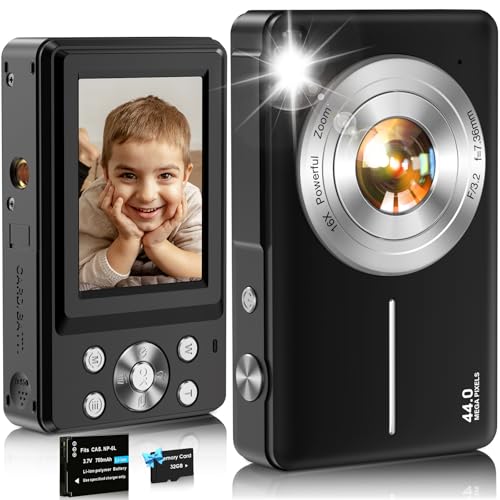 Digital Camera,FHD 1080P Kids Camera 44MP Point and