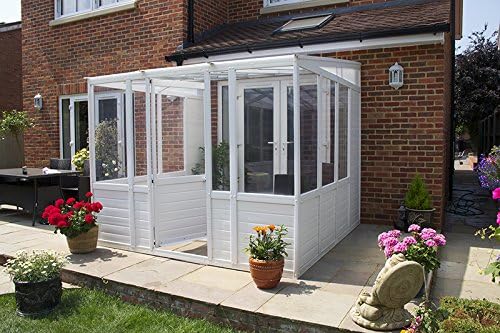 Diy Budget Plastic Glazed Sunroom Garden Room Conservatory Lean To Cabin 3 8m Wide Amazon Co Uk Garden Outdoors