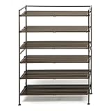Seville Classics 3-Tier Resin Slat Utility Shoe Rack (2-Pack), Espresso (Kitchen)