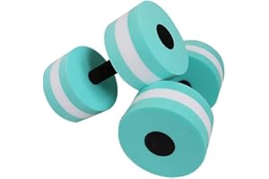 PONPRNGY Water Dumbbells - Set of 2 Aquatic Exercise Dumbell, Aqua Dumbbells for Water Aerobics, EVA Foam Dumbbells Pool Resistance Water Fitness Equipment, Water Aerobics Weights for Pool