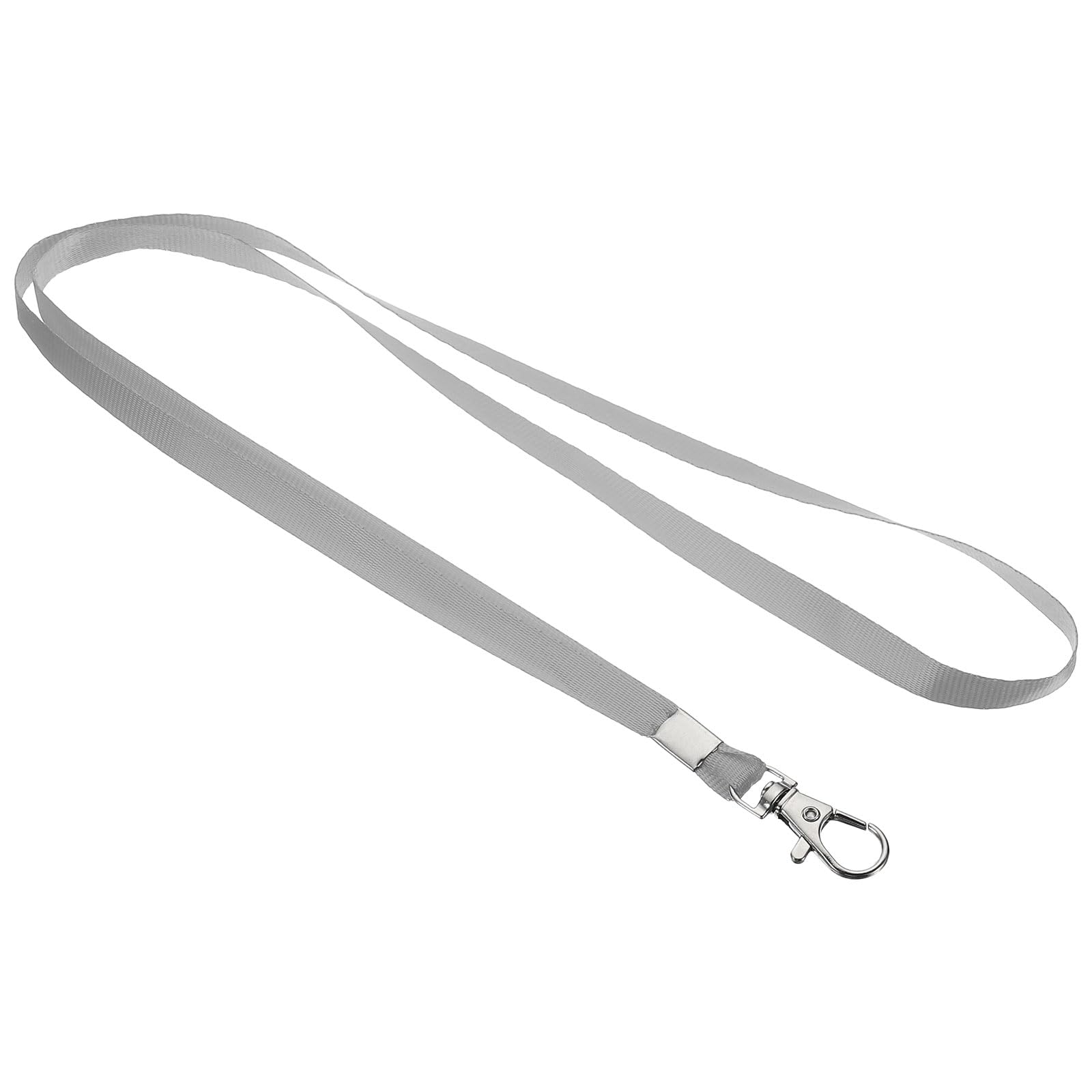 PATIKIL 17" Neck Lanyards, 5 Pack 0.4" Width Flat Strap Lanyard with Swivel Hook Clip for Name Tag Badges Holder ID Card Keys, Grey — image 1