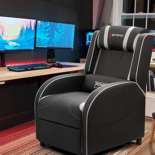 Devoko Massage Gaming Recliner Chair PU Leather Home Theater Seating