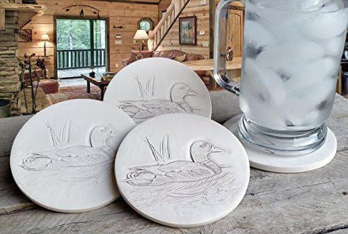 Mallard Duck Absorbent Drink Coasters (set of 4)