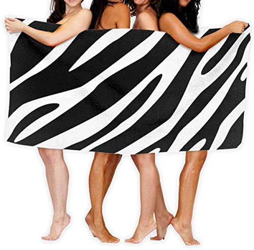 YUYUTE Beach Towels for Women Men Blanket Abstract Zebra Tiger Skin Striped Bath Sheets Premium 100% Polyester Travel Large Towel Cover for Yoga Mat Tent Floor 31.5" X 51.2"