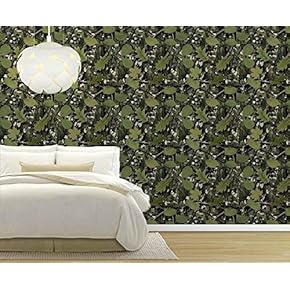 Large Wall Mural - Seamless Pattern with Vine and Leaves | Self-Adhesive Vinyl Wallpaper/Removable Modern Decorating Wall Art - 66"x96"