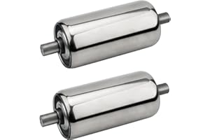 SYUNSXOON 2 Pack Stainless Steel Conveyor Rollers, 2" Diameter 4" Length Gravity Transmission Replacement Rollers