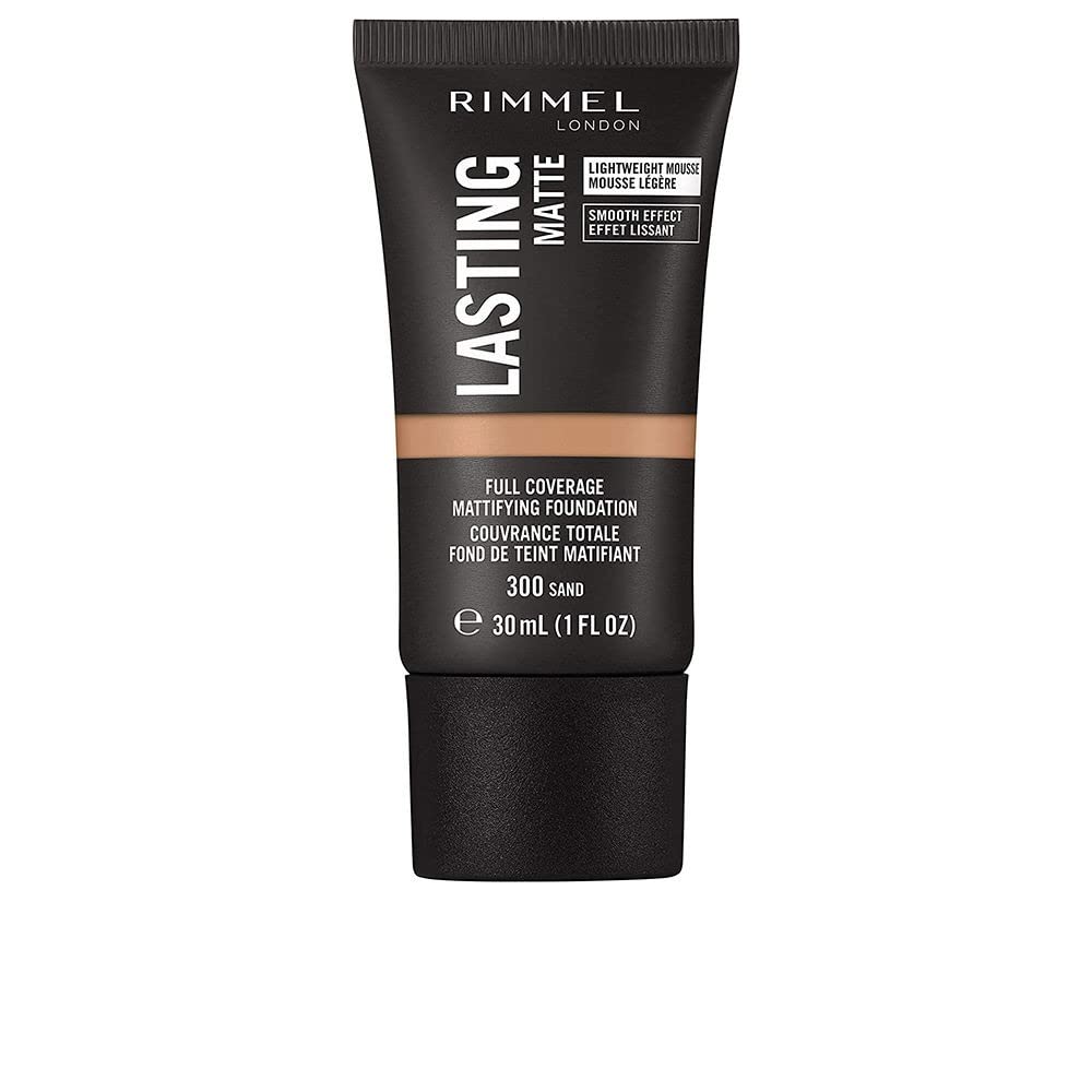 Rimmel Lasting Matte Full Coverage Light-weight Foundation 30ml, 300 Sand