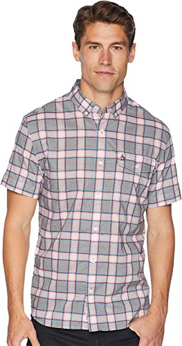 Original Penguin Men's Short Sleeve Electric Check Shirt