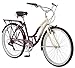 Schwinn Sanctuary 7 Comfort Cruiser Bike, Featuring Retro-Styled 16-Inch/Small Steel Step-Through Frame and 7-Speed Drivetrain with Front and Rear Fenders, Rear Rack, and 26-Inch Wheels, Cream/Purple
