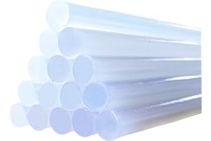 MYUBWTF 50 PCS Mini Round Hot Glue Sticks，4 x 0.28-Inch Glue Gun Sticks，Clear, Compatible with Most Glue Guns，for Low, High and Dual Temperature Glue Guns (4 x 0.28 Inch)