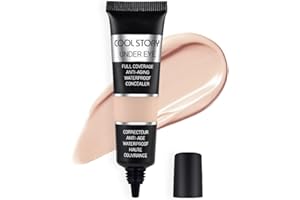 SUAKE Pro Under Eye Full Coverage Liquid Concealer to Cover Dark Circles, Scars, Redness, Spots, Fine Lines, Corrector Anti-Aging Natural Finish, Moistening Smooth Cream, Waterproof 0.4 fl oz - Nude#