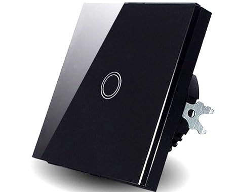 Glasplatte 1 Gang 1 Weg Touch Typ Schalter Touch Lampe Touch LED Schalter Schwarz Farbe