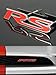 3D Hot Red RS Metal Hood Front Grille Grill Race Running Badge Emblem Decal